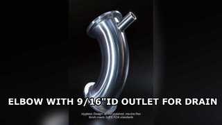 الكوع الصحي مع منفذ صمام الصرف