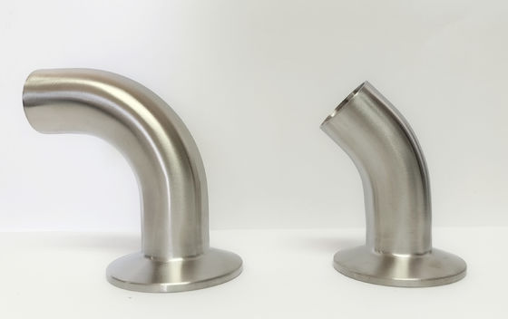 سعر جيد Sanitary Stainless Steel 90 Degree Elbow , Butt Weld Stainless Steel Ferrule Clamp الانترنت