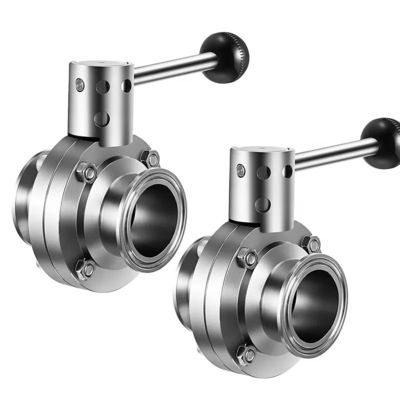 سعر جيد General Stainless Steel Butterfly Valve , Sanitary Clamp Butterfly Valve 50mm الانترنت
