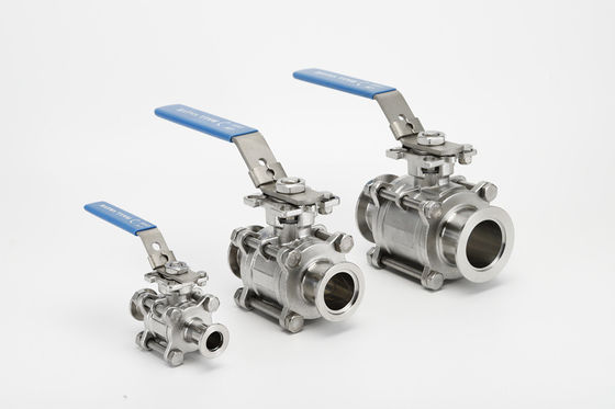 سعر جيد SS316L Sanitary ISO Vacuum Fittings  , Stainless Steel 3PC Ball Valve الانترنت