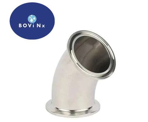 سعر جيد Clamped Stainless Steel 304l Pipe Fittings , 45 Degree Short Bend Elbow الانترنت