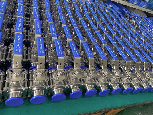 سعر جيد صمام كرة صحي من قطعتين، ثلاث قطع، مشبك ثلاثي، 304، حشو PTFE مغلف بالكامل، تثبيت مرتفع الانترنت